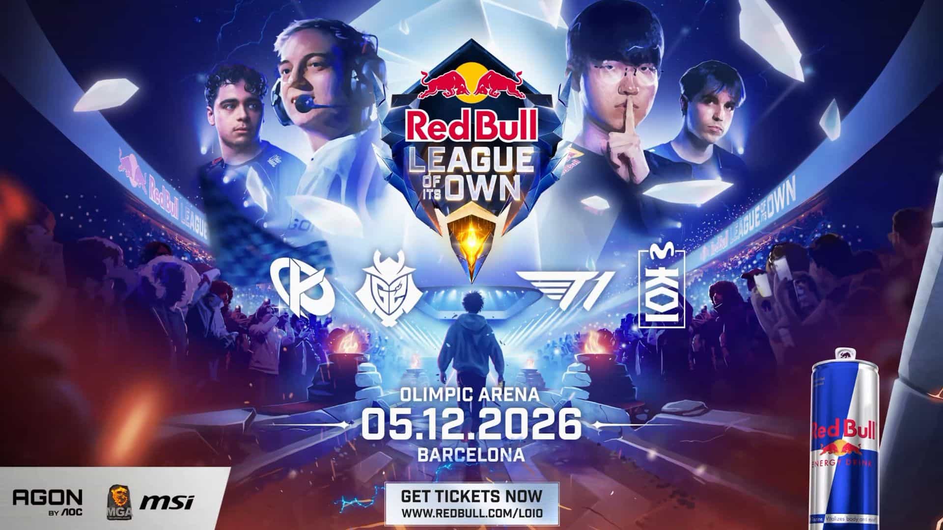 Red Bull League of Its Own 2026 Heads to Barcelona with T1, Karmine Corp, G2, and Movistar KOI