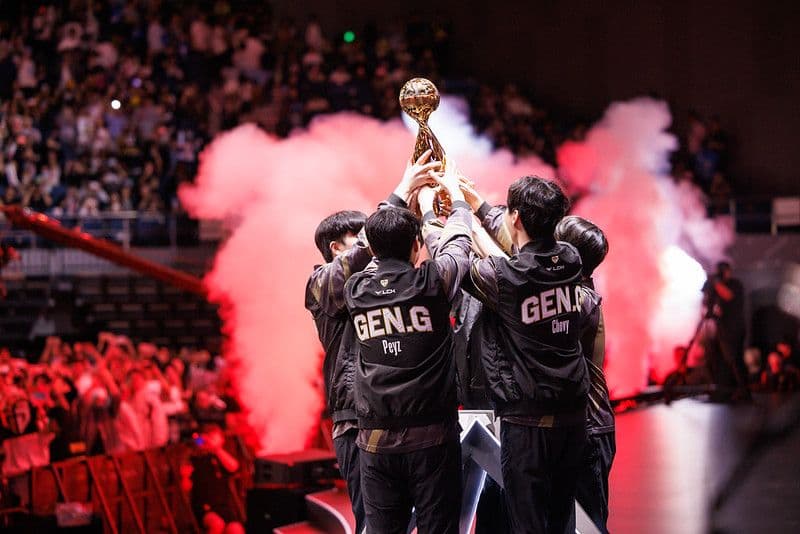 Chovy finally finds his first international trophy. Credit: Riot Games