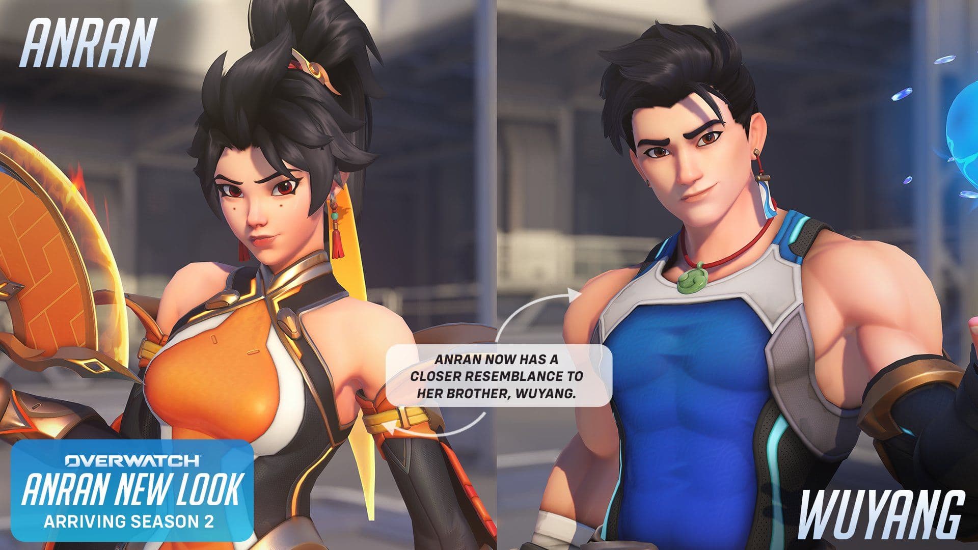 Anran and Wuyang Design Comparison Overwatch Season 2
