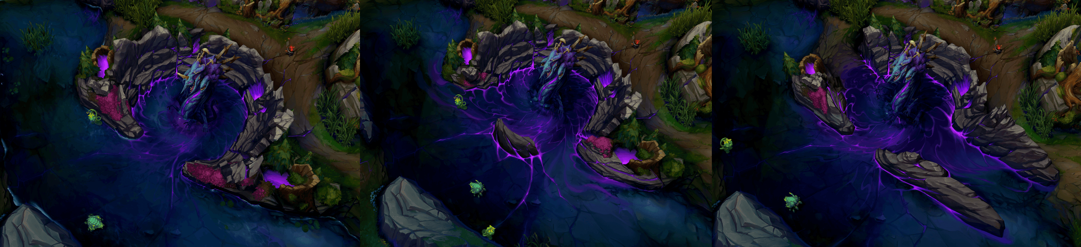 Each Baron Nashor type alters the terrain differently, forcing players to adapt their approach strategy. Credit: Riot Games