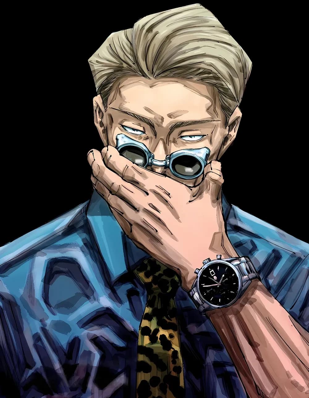 Kento Nanami from Jujutsu Kaisen shares a striking resemblance with Locke (Image Source: Gege Akutami/Shonen Jump)