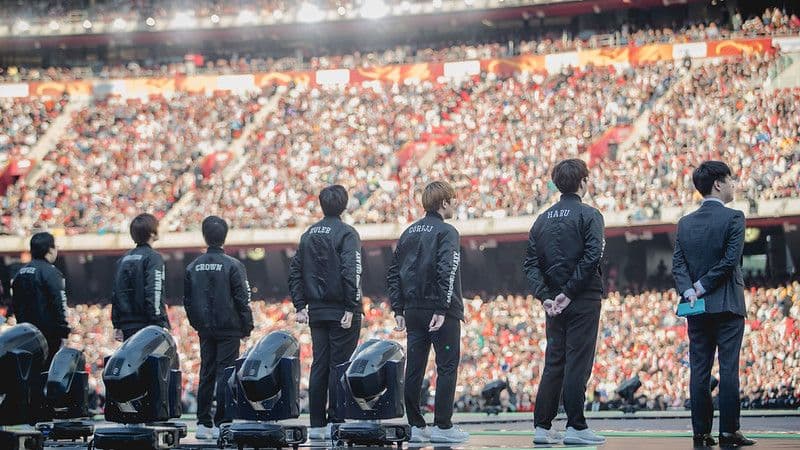 Samsung Galaxy win Worlds 2017. Credit: Riot Games
