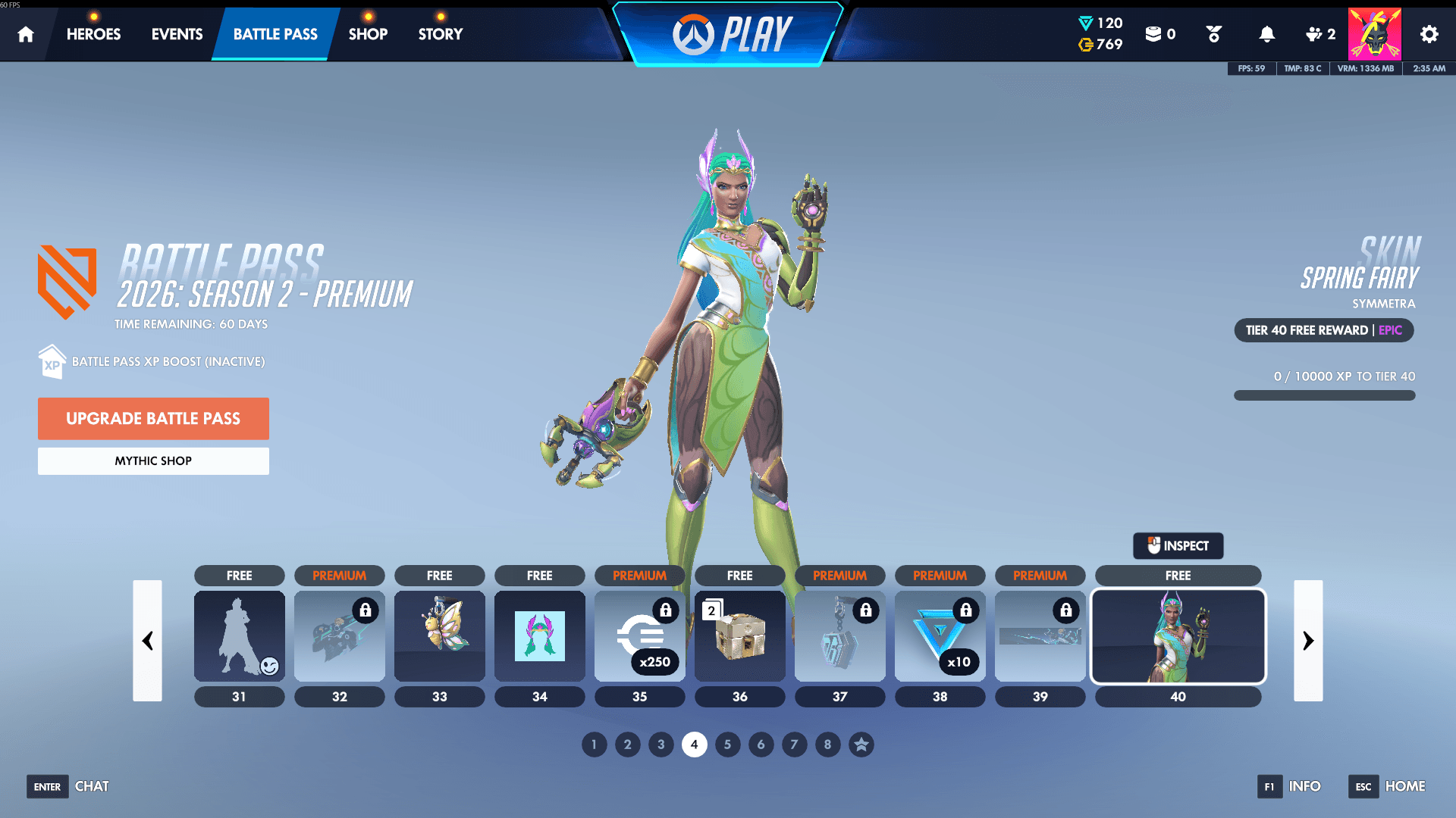 Overwatch Season 2 Battle Pass Tiers 31-40