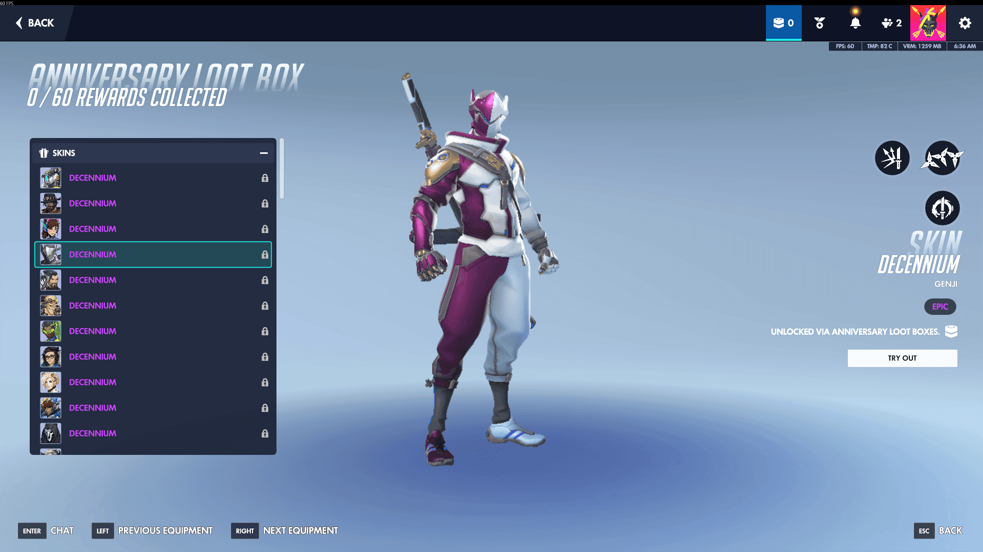 Overwatch Anniversary Loot Box Rewards