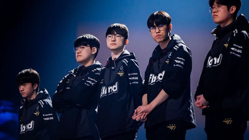 Worlds 2023. T1 and Faker find another World Championship after 7 years. Credit: Colin Young-Wolff/Riot Games