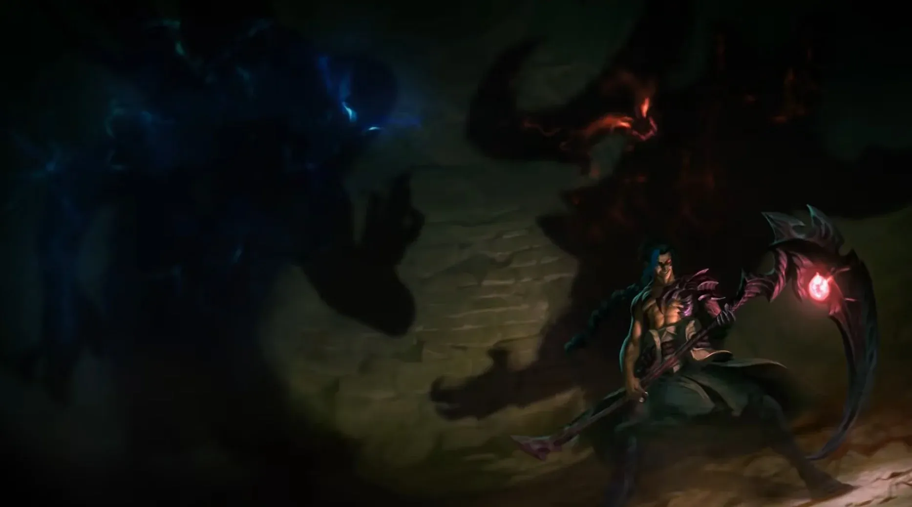 The Shadow Assassin (Kayn) and Rhaast are in a constant battle for control over Kayn's body. (Credit: Riot Games)