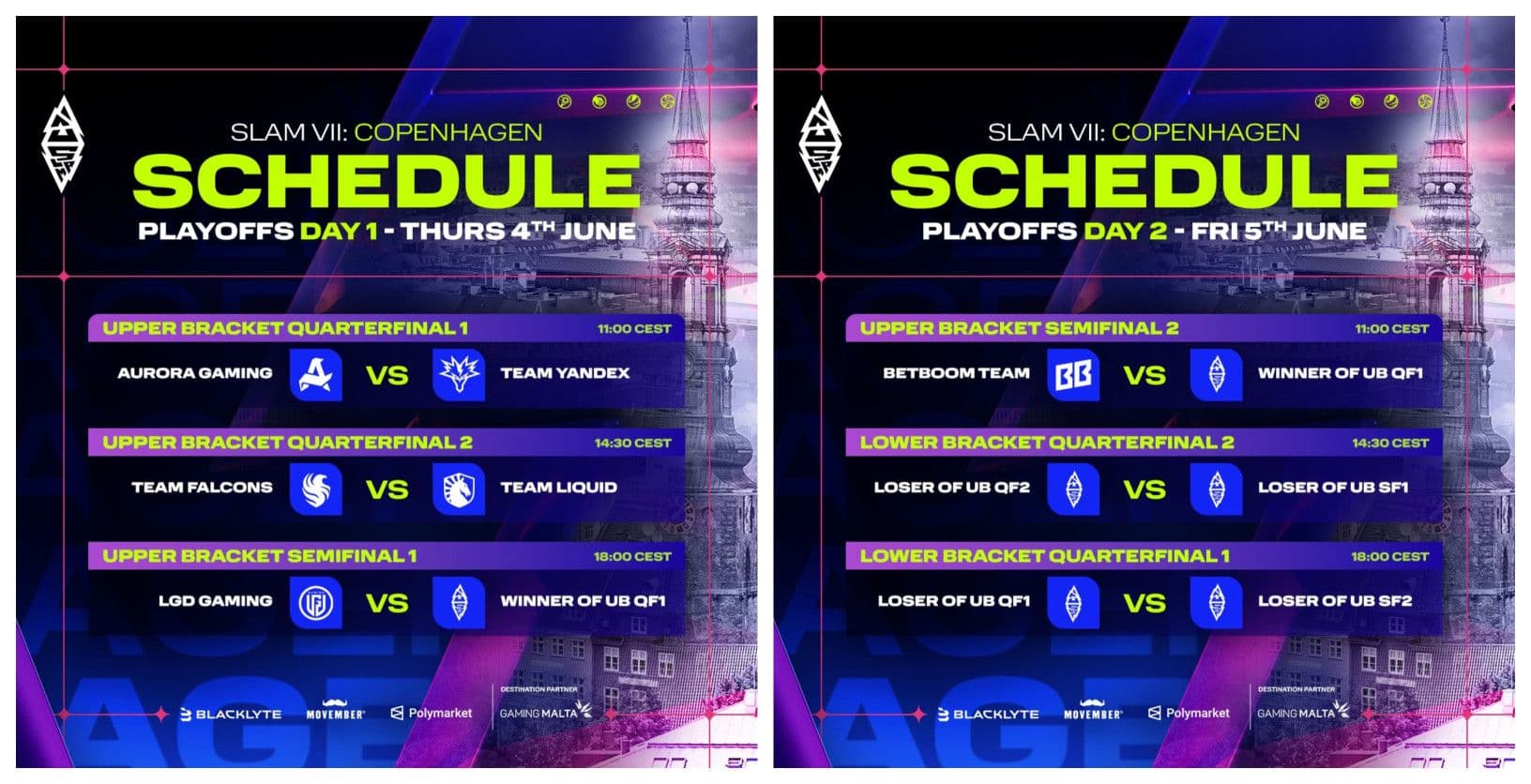 The new schedule favors Team Liquid and Betboom Team.