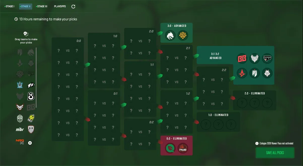 Pick'ems Stage 2