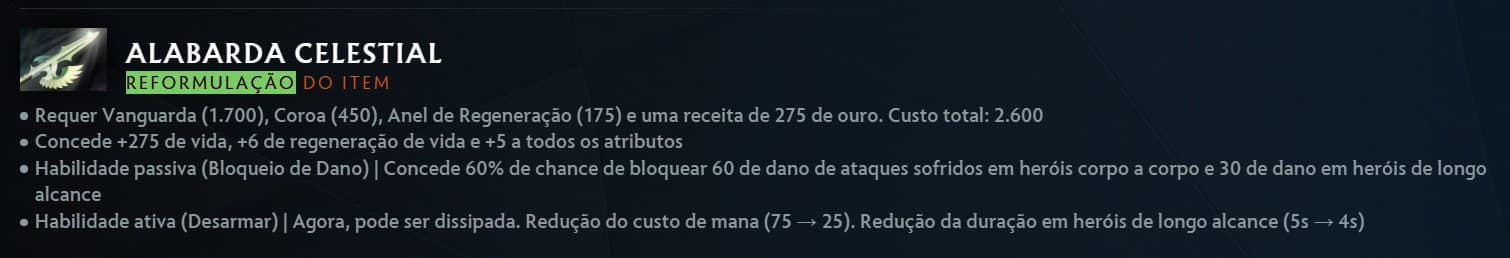 A nova alabarda é uma ótima opção para os offlaners.