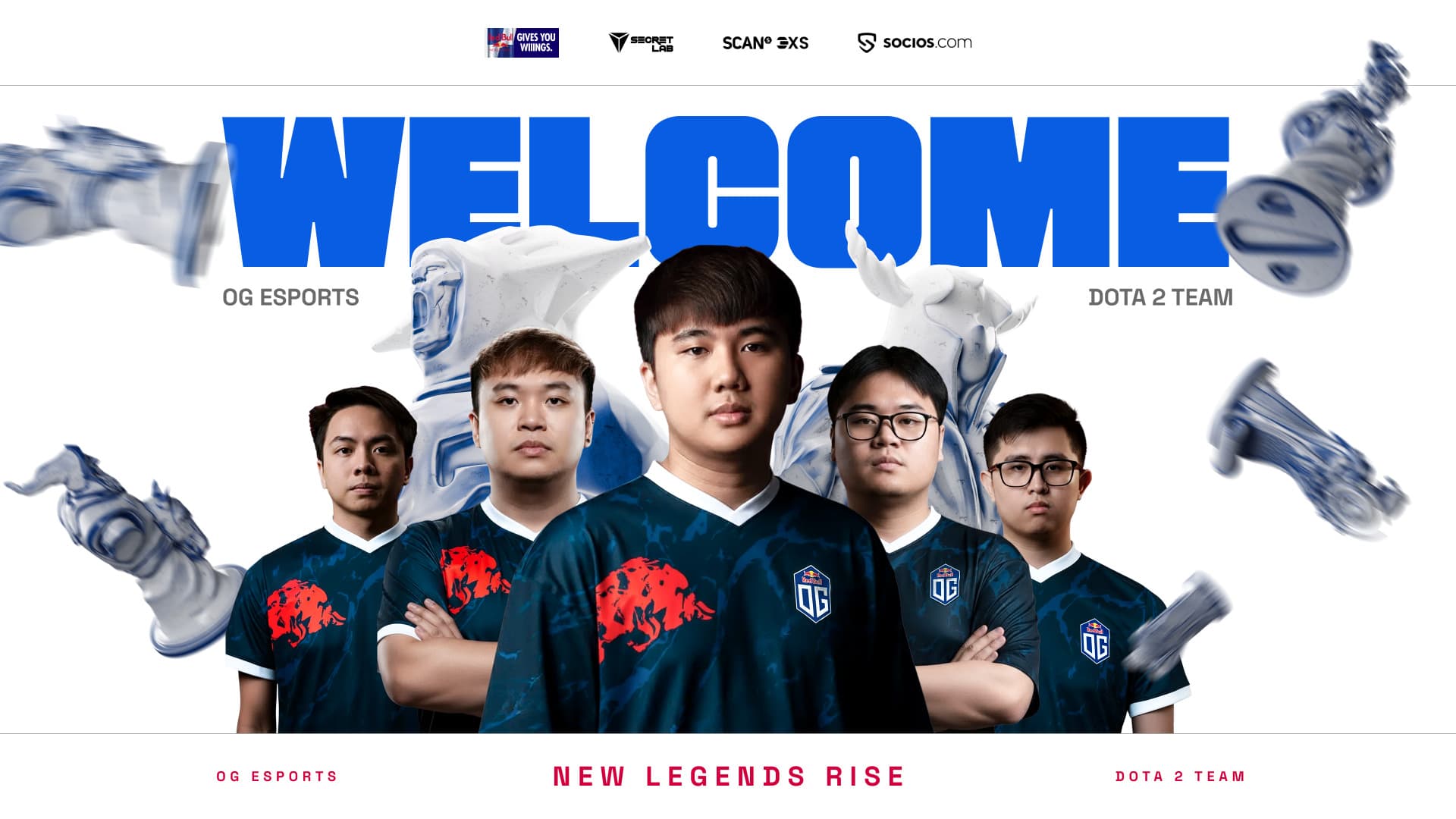 Imagem promocional apresentando o novo elenco da OG no Sudeste Asiático.