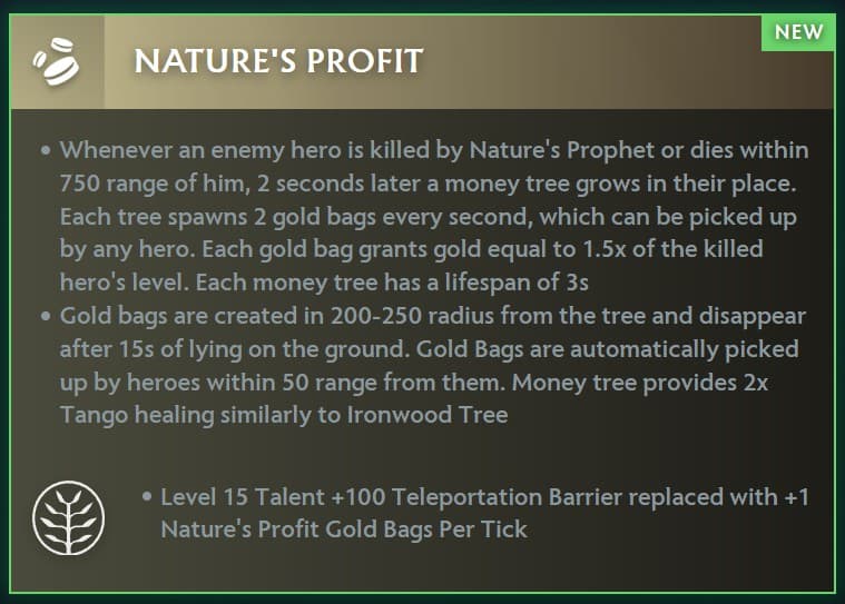 Nature's Profit is a very interesting facet but might not last long.