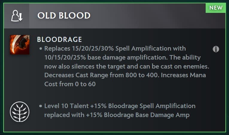 Old Blood is the return of a mechanic in patch 7.39.