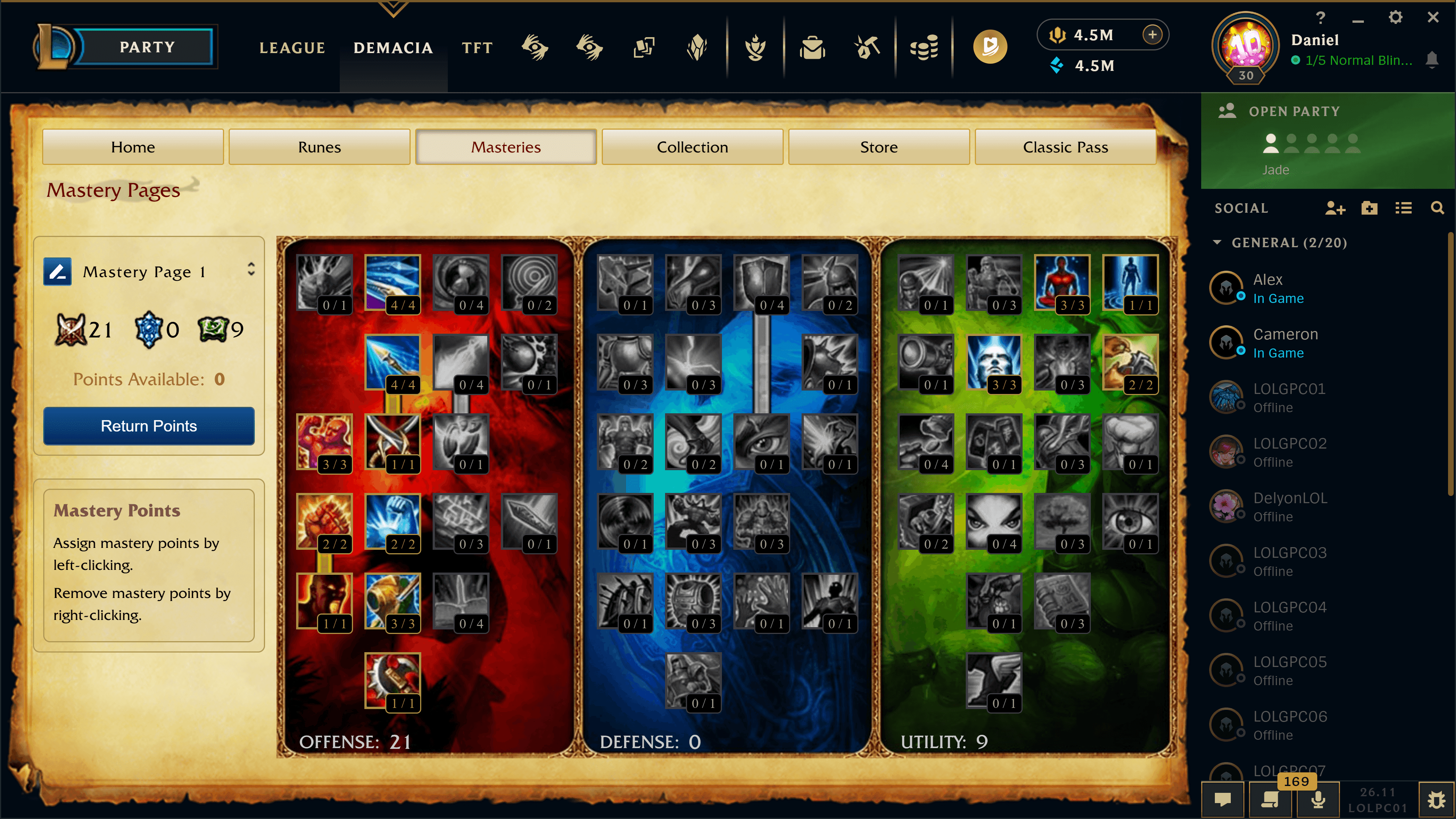 League of Legends Classic Mastery Trees