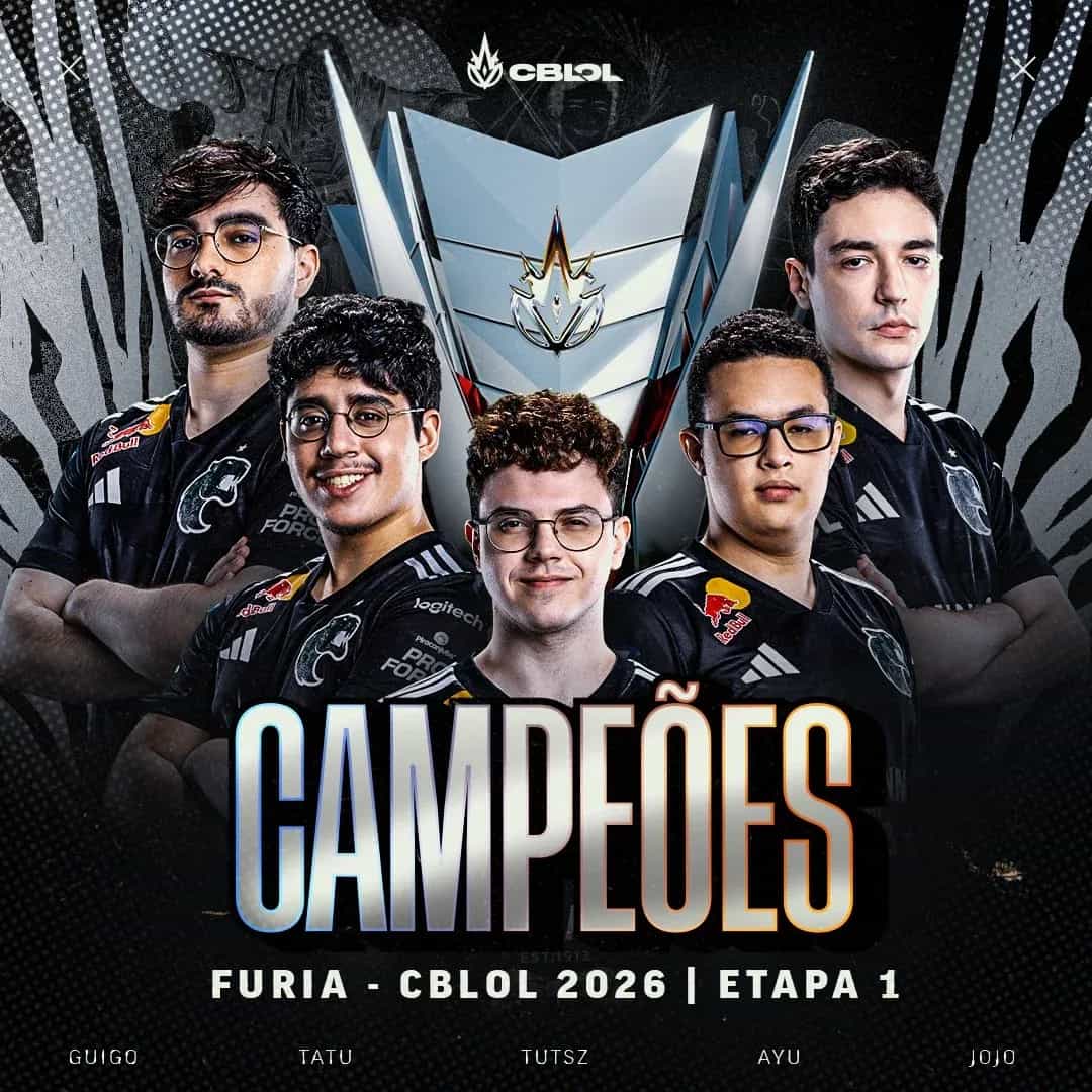 CBLOL 2026: FURIA vence LOS por 3 a 1 e conquista título do 1º Split