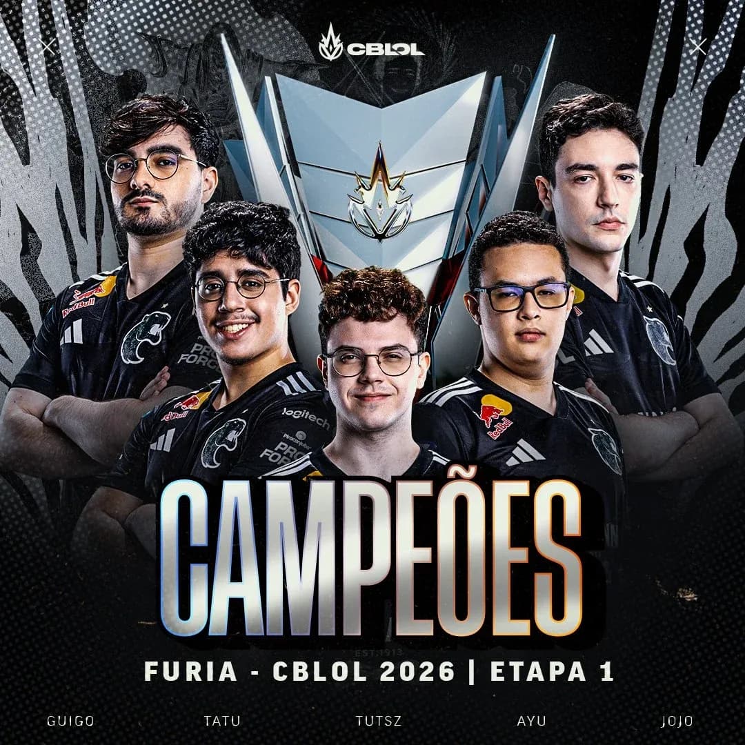 CBLOL 2026: FURIA vence LOS por 3 a 1 e conquista título do 1º Split