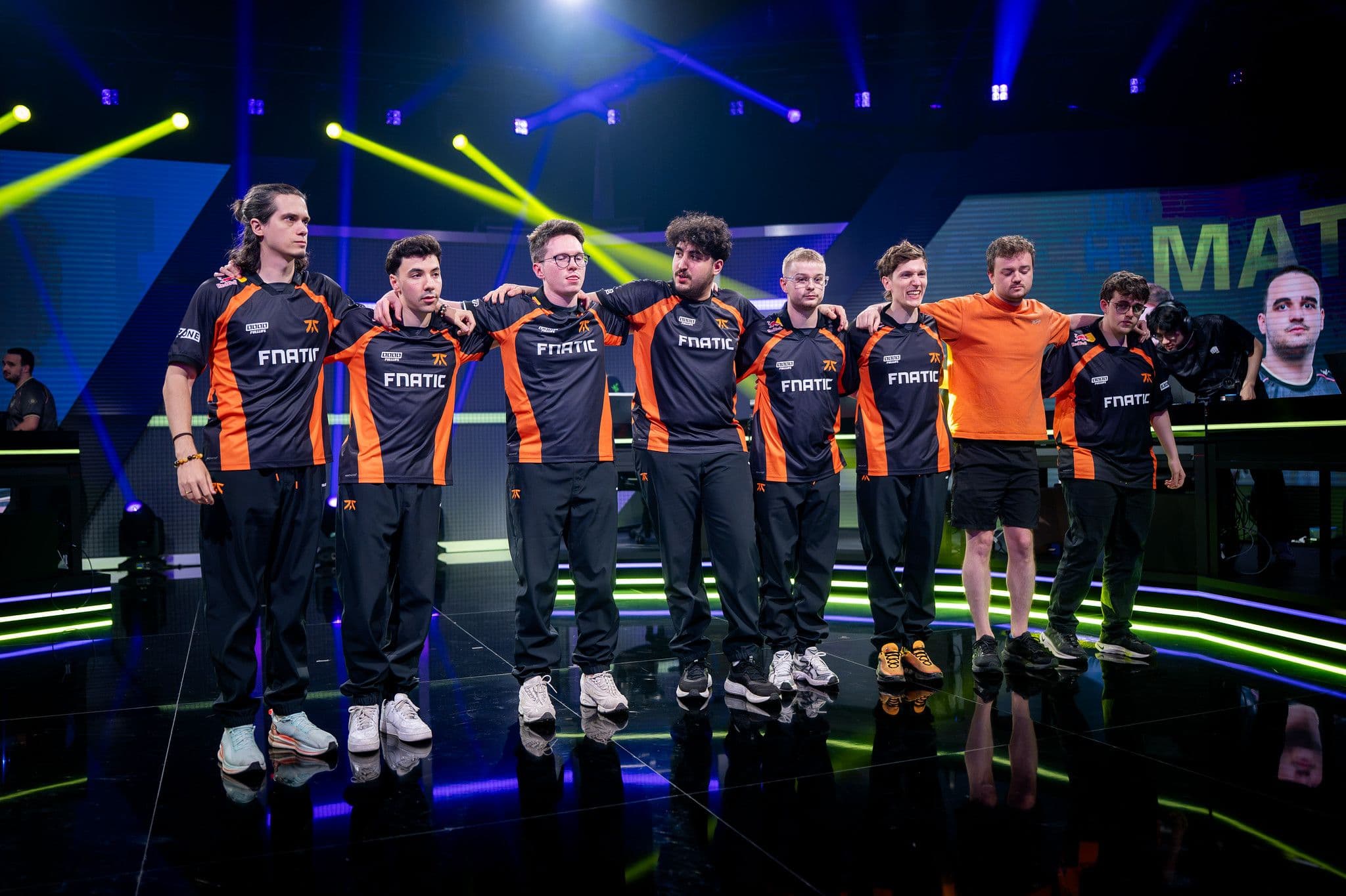 Fnatic walk off the VCT EMEA stage for the final time in 2026. (Credit: Michał Konkol/Riot Games)