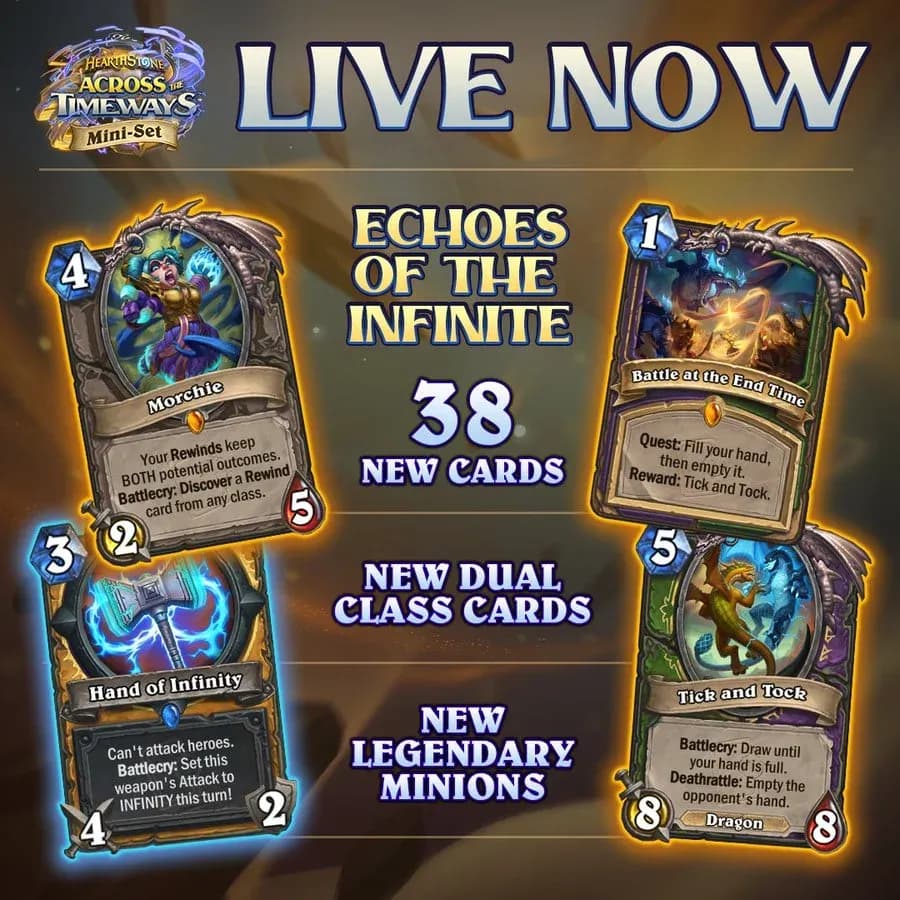 Heartstone Banner Showing new Mini Set Live