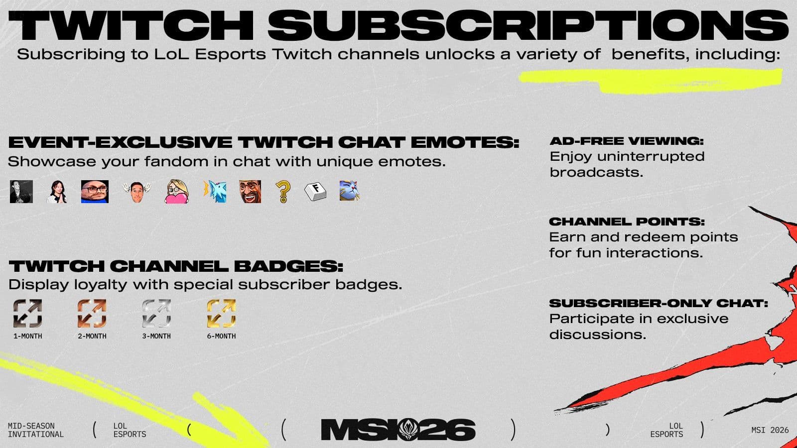 MSI 2026 Twitch Subscriptions