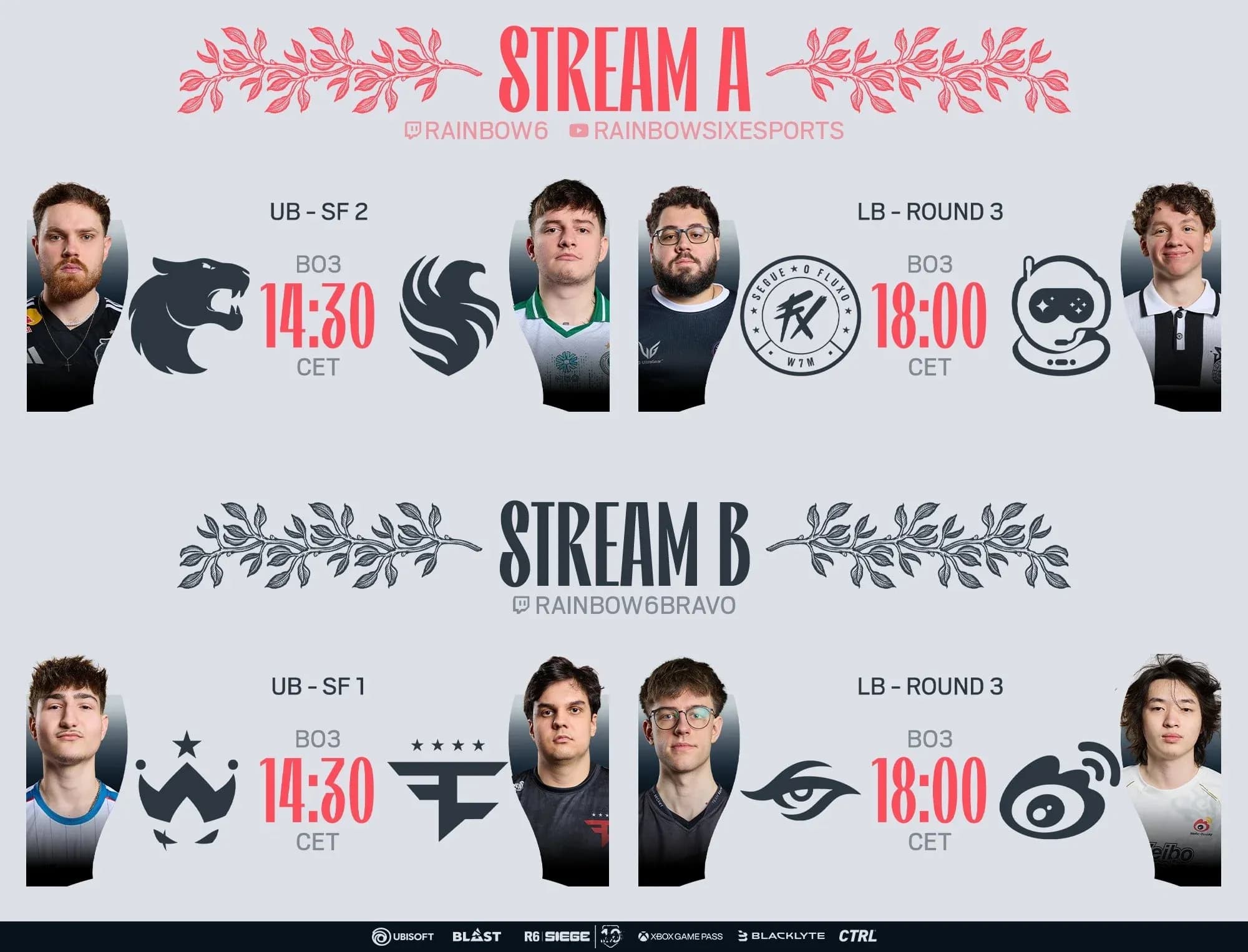 Schedule for Day 8 of Rainbow Six Siege Six Invitational