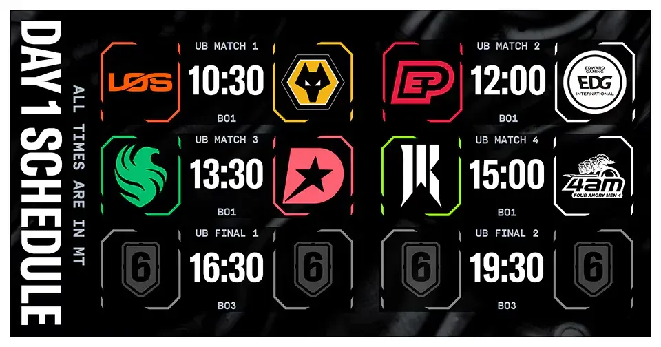 Day 1 Schedule (Image Source: Ubisoft)