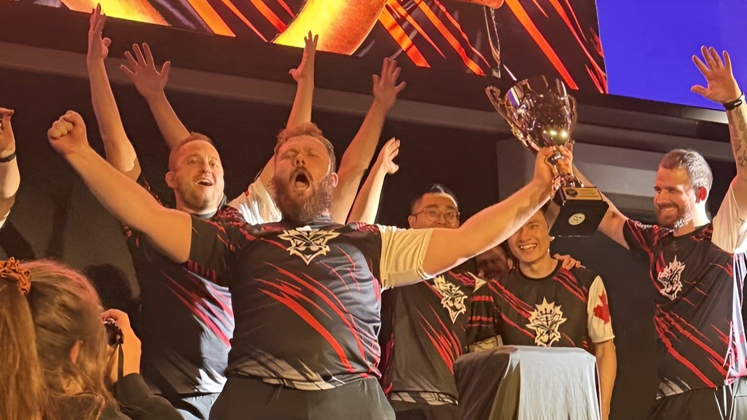 Canada Armed Forces Esports celebrating with the IDEG 2026 CS2 trophy (Image Source: British Esports)