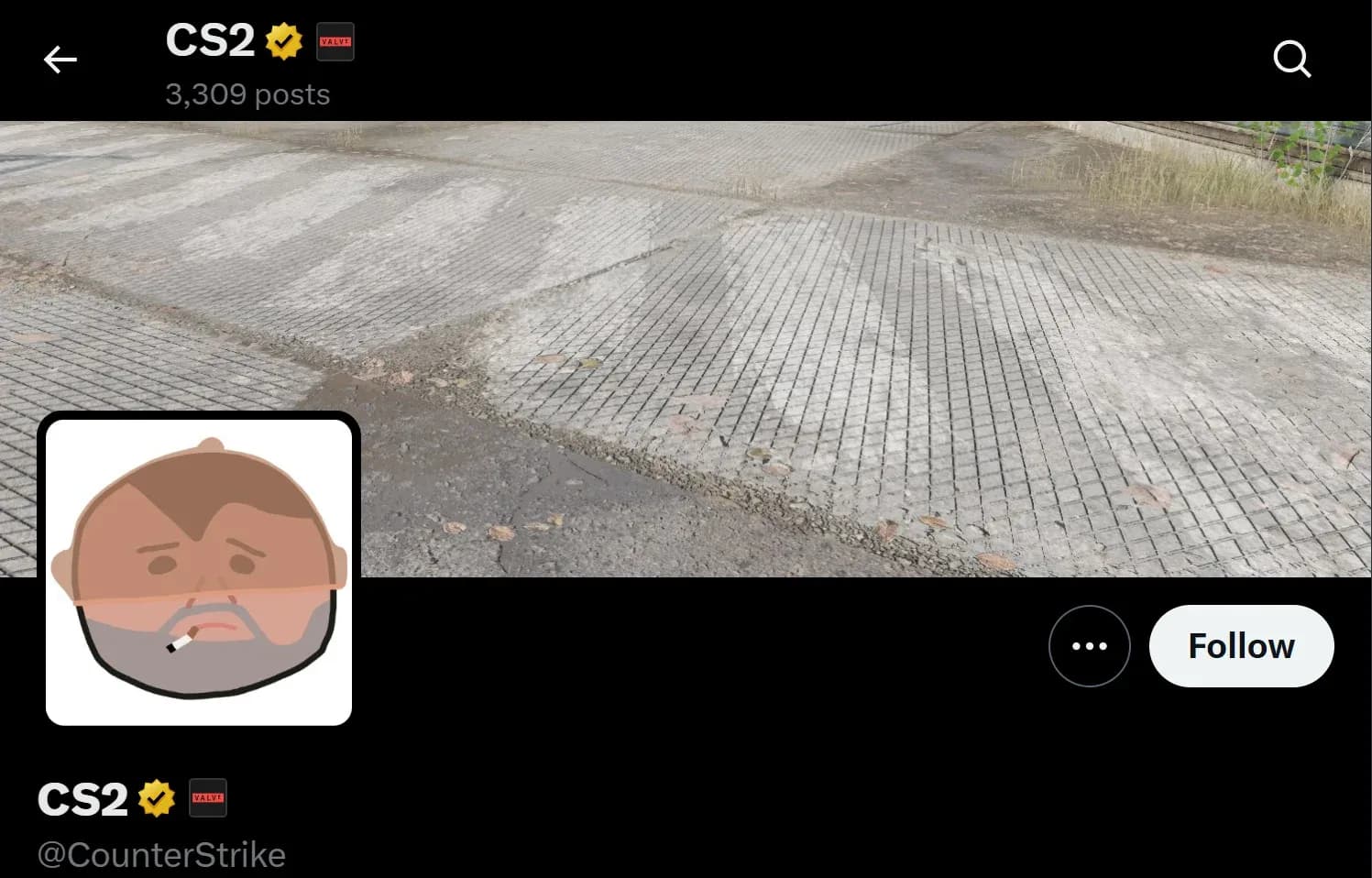 CS2 updates X cover image with Cache (Screenshot from CS2 X account)