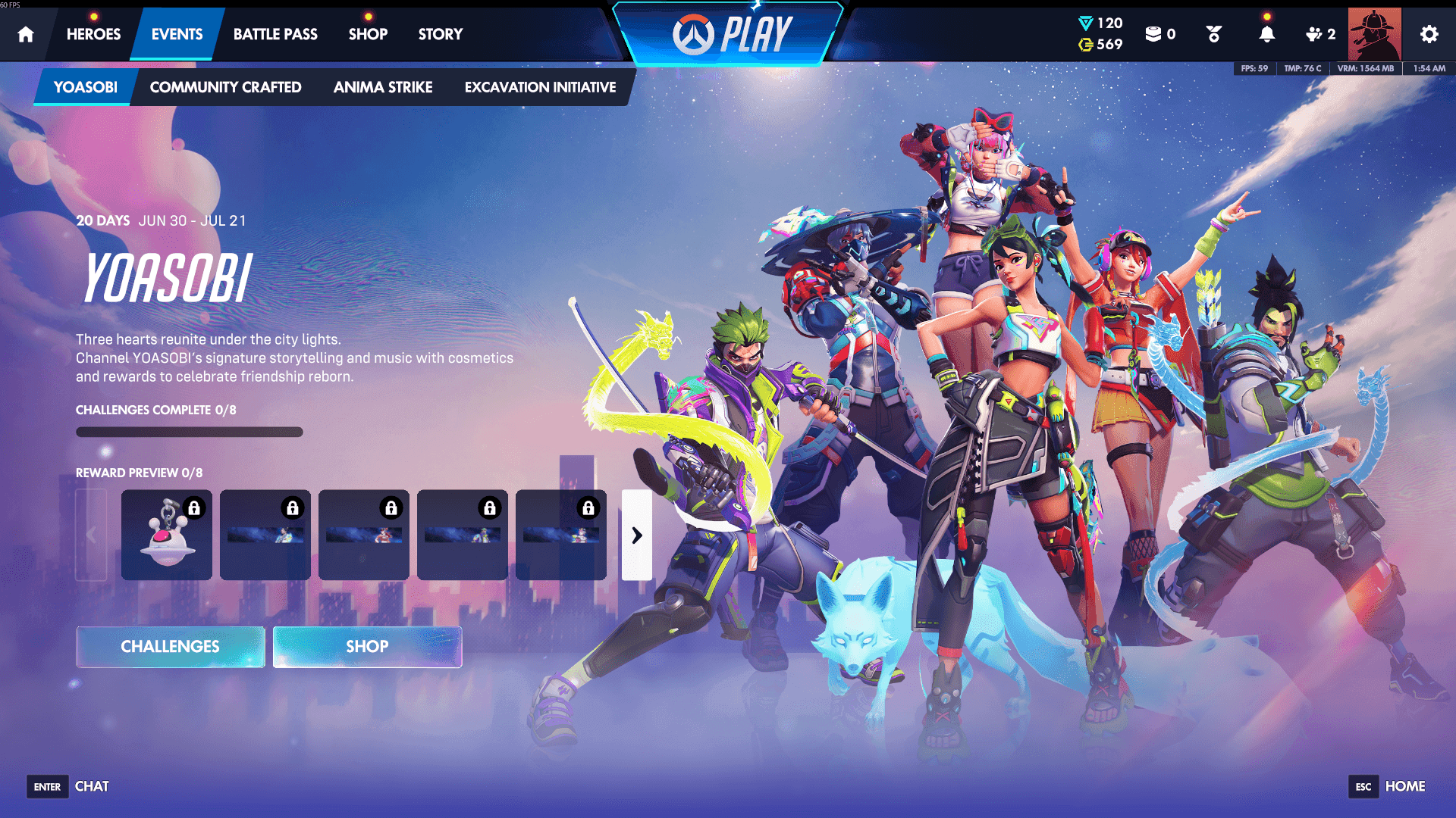 YOASOBI x Overwatch Collab: All Skins, Challenges, and More