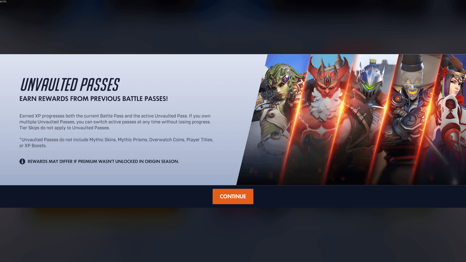 Unvaulted Passes in Overwatch Season 5 (Credit: Blizzard)