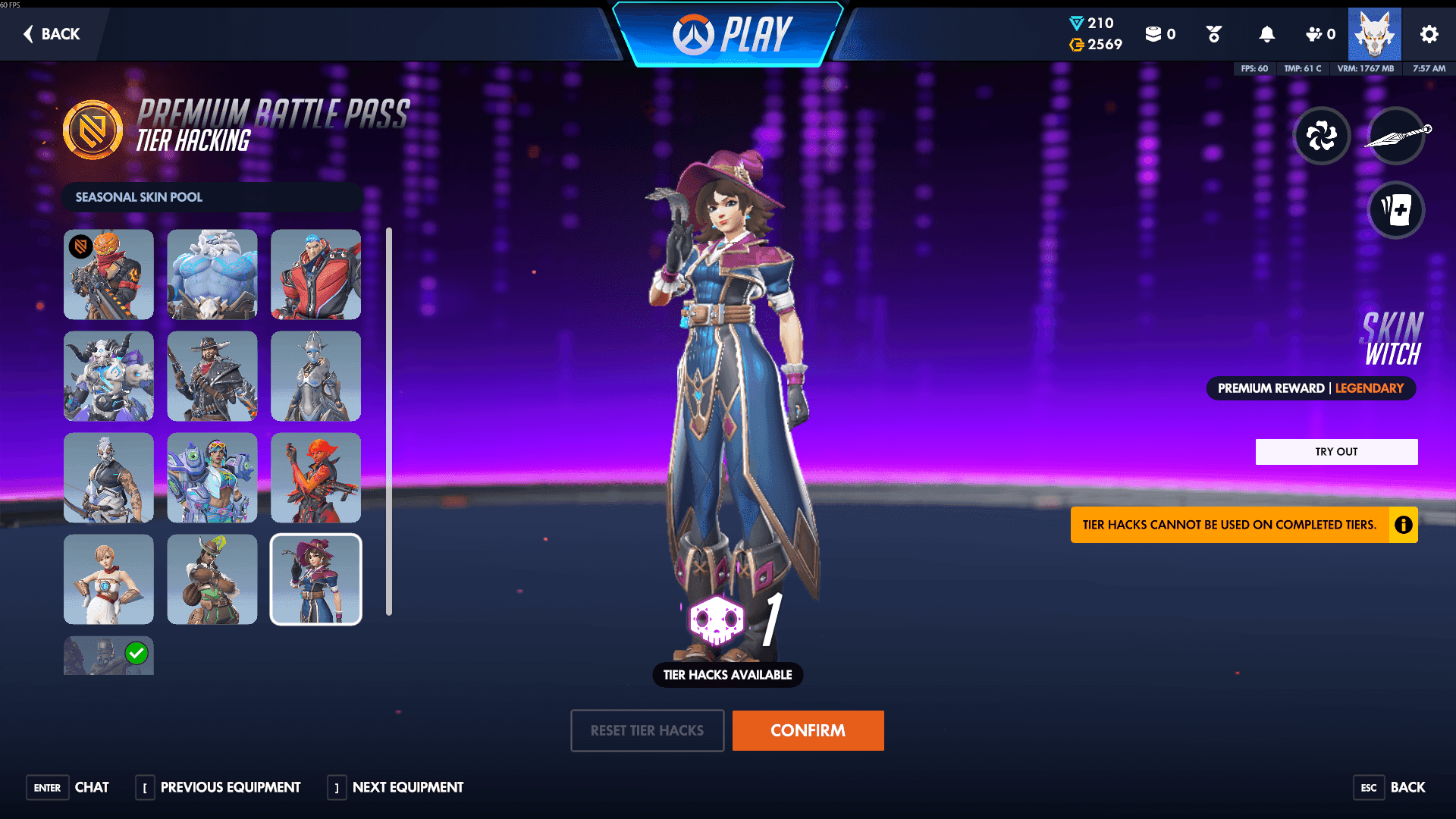 Overwatch Season 5 Tier Hack Pool (Credit: Blizzard)