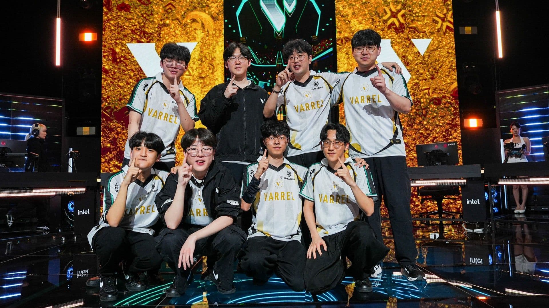 VARREL celebrating on stage after qualifying for VCT Pacific 2026 Stage 2 playoffs (Image Source: Riot Games)