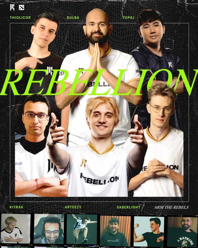 Lista de jogadores da Shopify Rebellion no início de 2024. (Crédito: Shopify Rebellion).