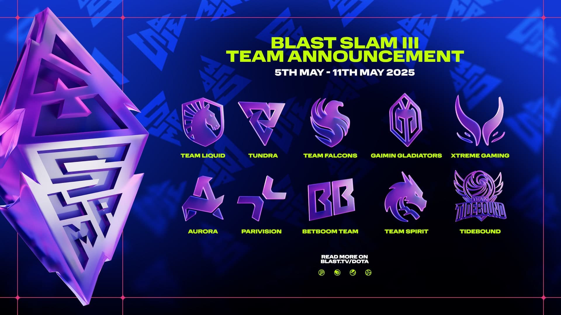 Lista de equipes convidadas para o BLAST Slam III.