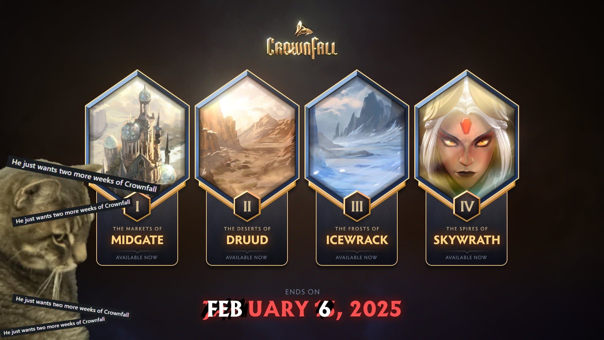 A Valve decidiu manter a Queda Coronal por mais uns dias antes do fim.