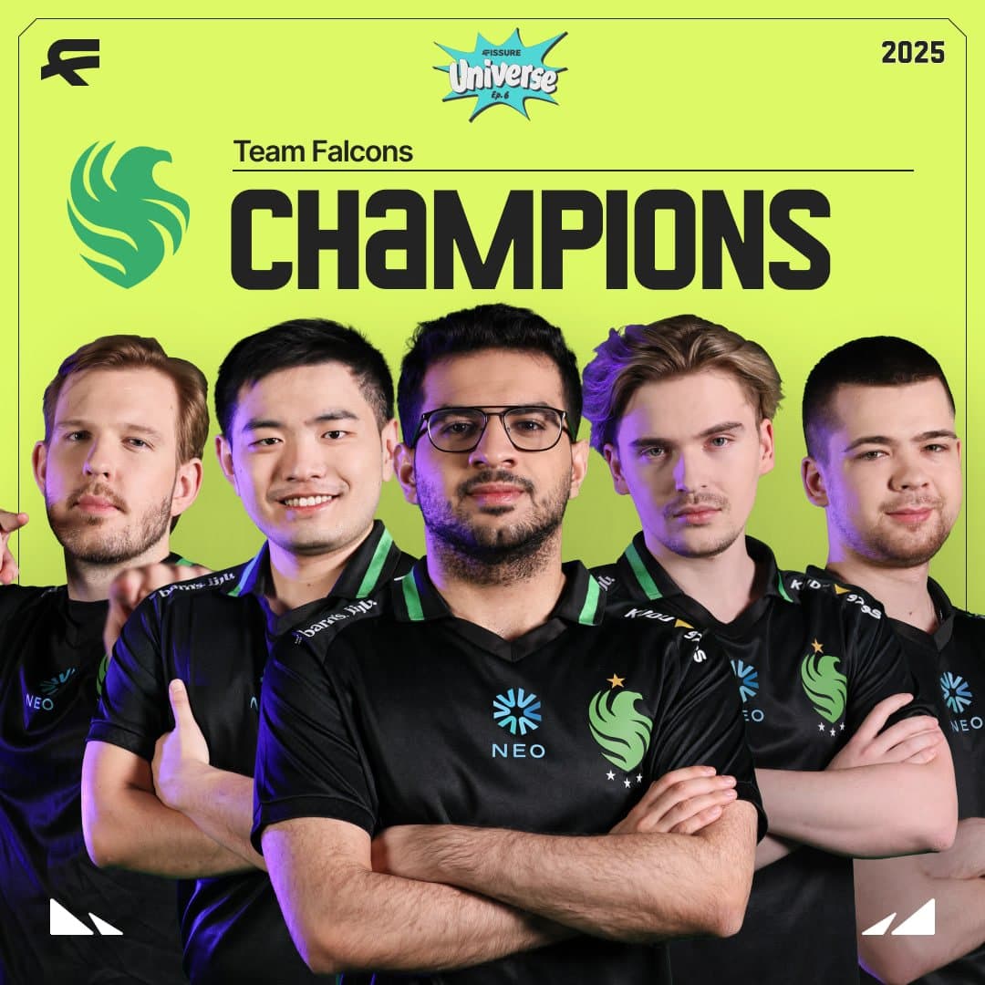 O Team Falcons venceu o Team Spirit e se tornou o campeão do FISSURE Universe Episode 6!