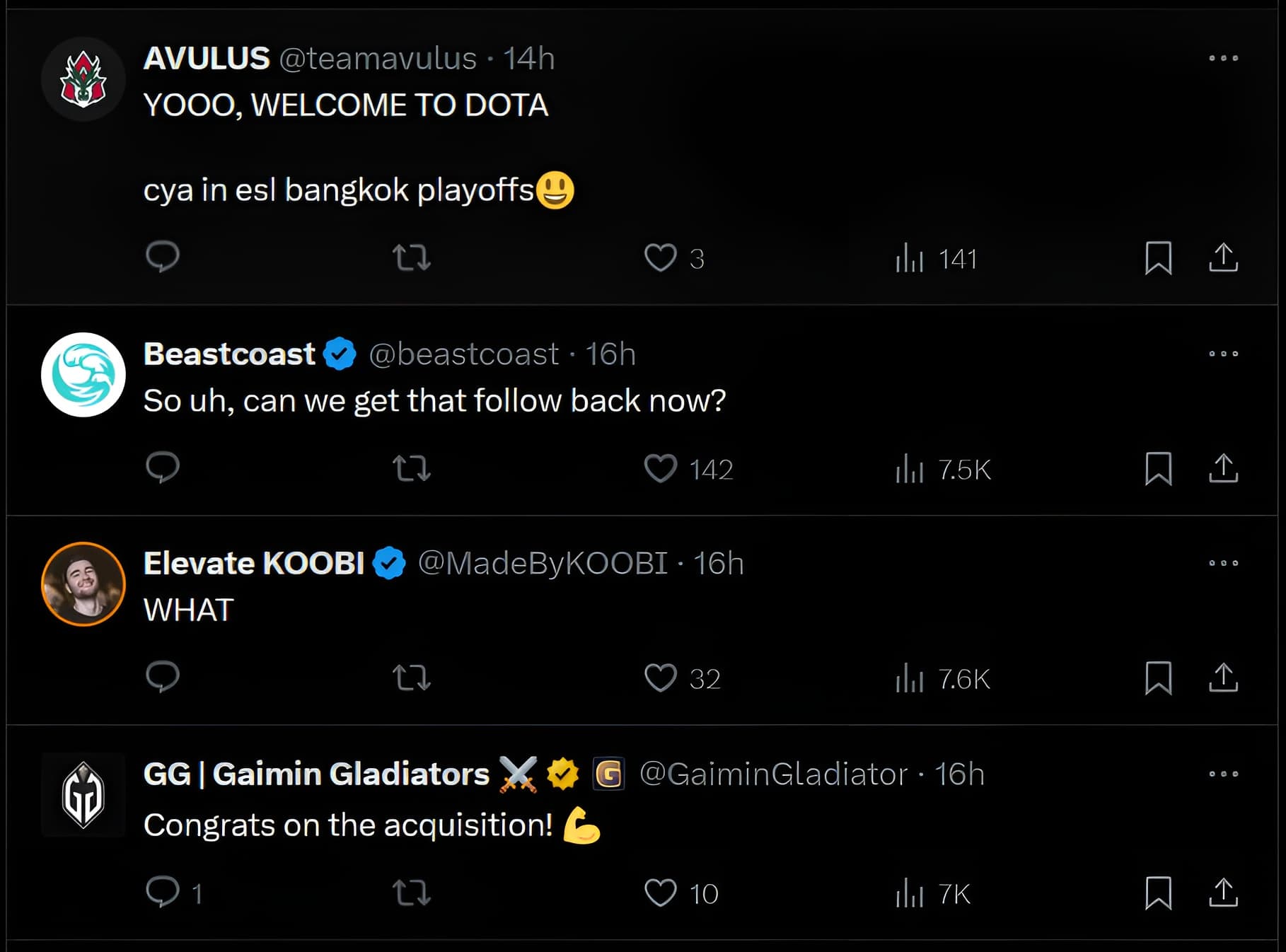 A M80 recebeu vários desejos de boas vindas no Twitter.