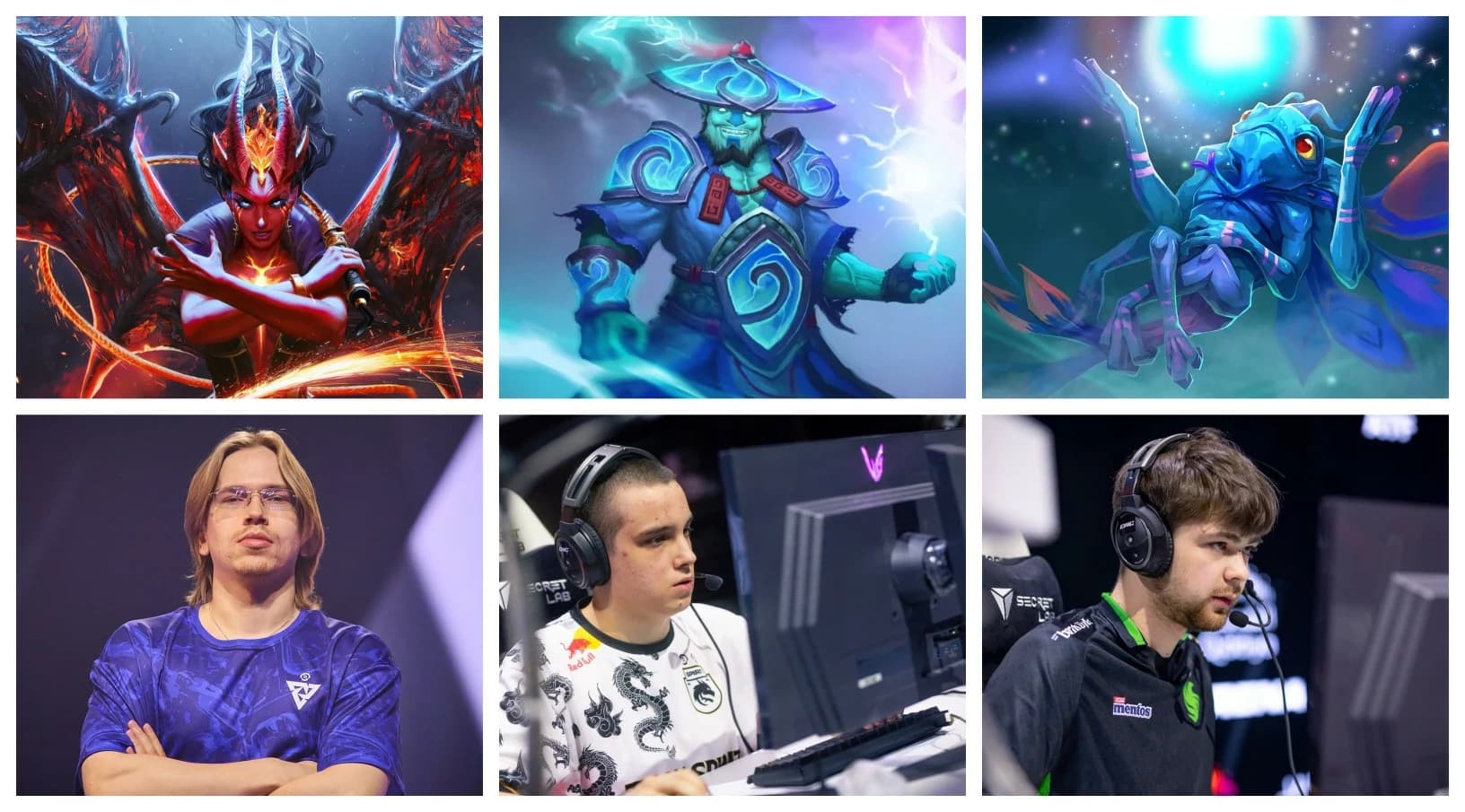 Heróis e jogadores que representam a posição de midlaner.