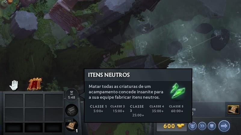 Os tempos dos itens neutros agora aparecem no lugar que eles deveriam estar.