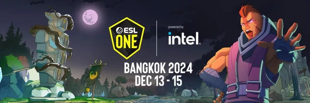 The banner for ESL One Bangkok.