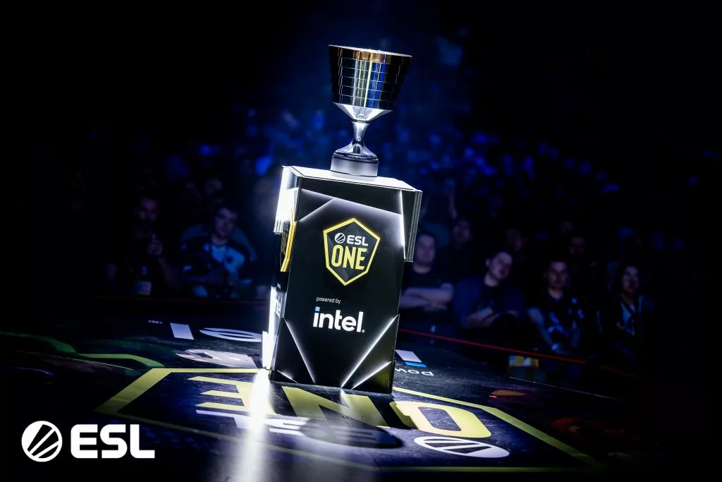The trophy of ESL One Birmingham 2024.