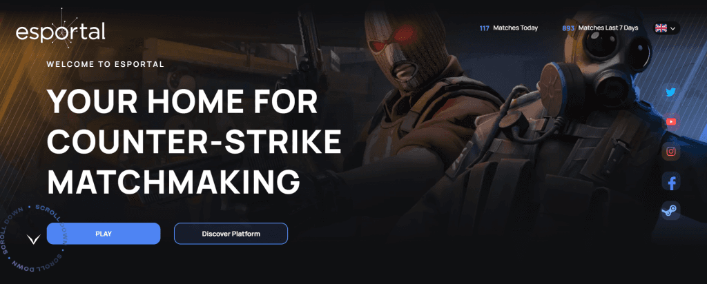 Esportal is the Matchmaking platform PGL chose to intermediate their online official matches (credits: Esportal)