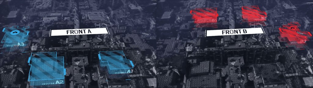 Fronts A and B of District