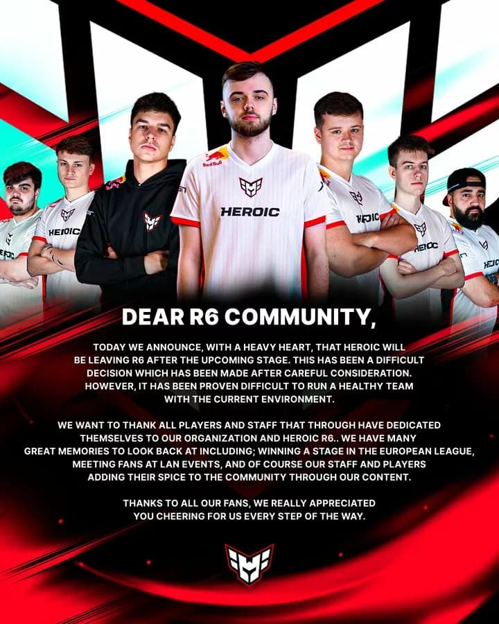 Heroic bids Farewell to Rainbow 6 Siege (1)