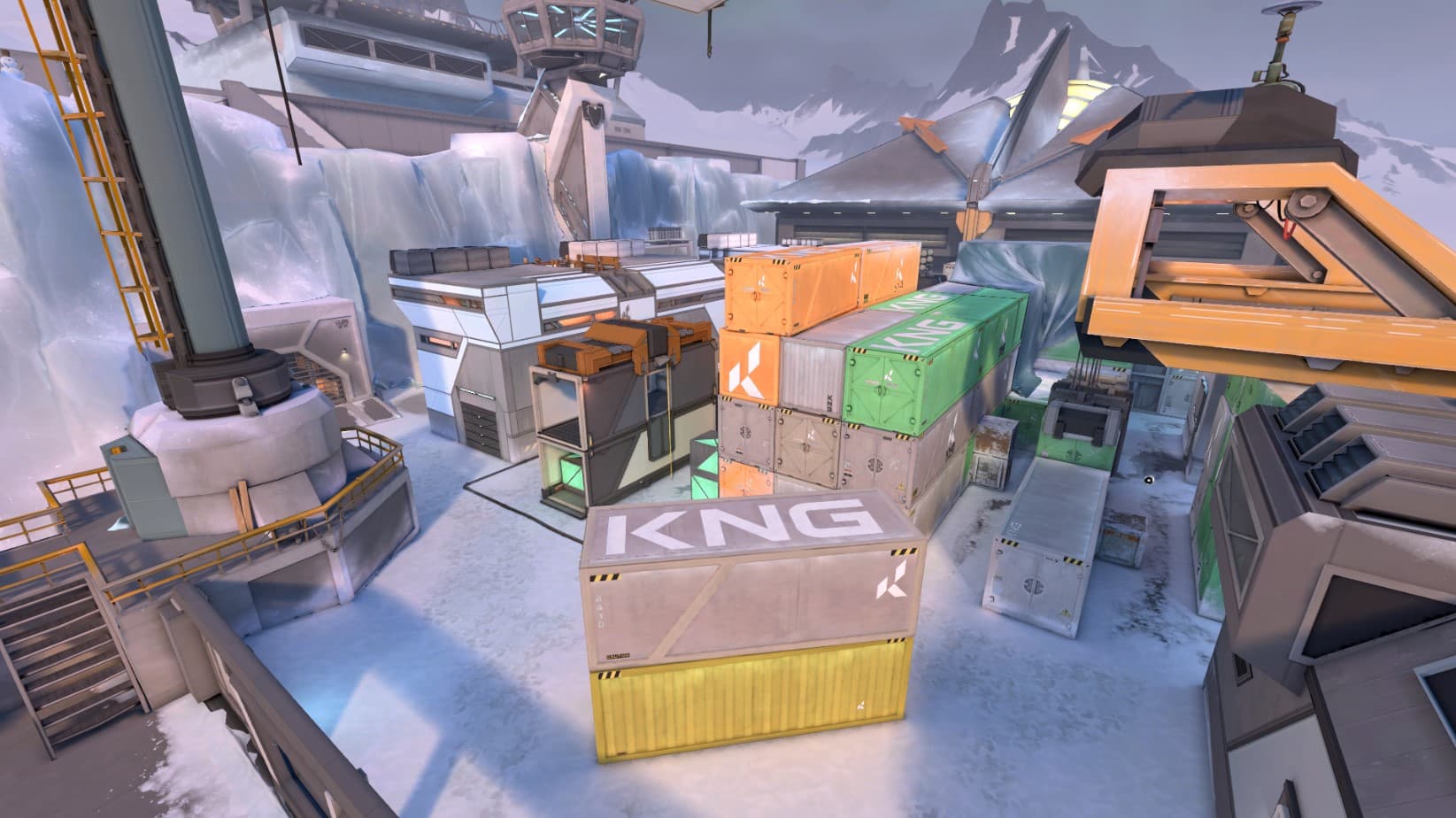 Kingdom Corporation's radianite-filled containers on Icebox in valorant