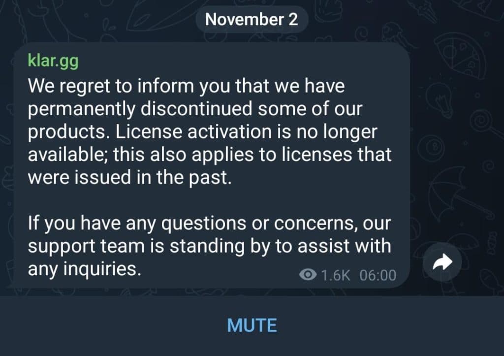 Klar shuts down Rainbow Six Siege cheats