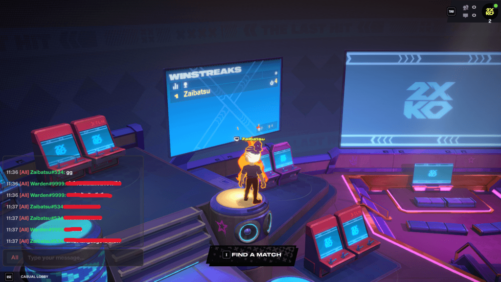 2XKO player lobby (Image Source: In-game screenshot)