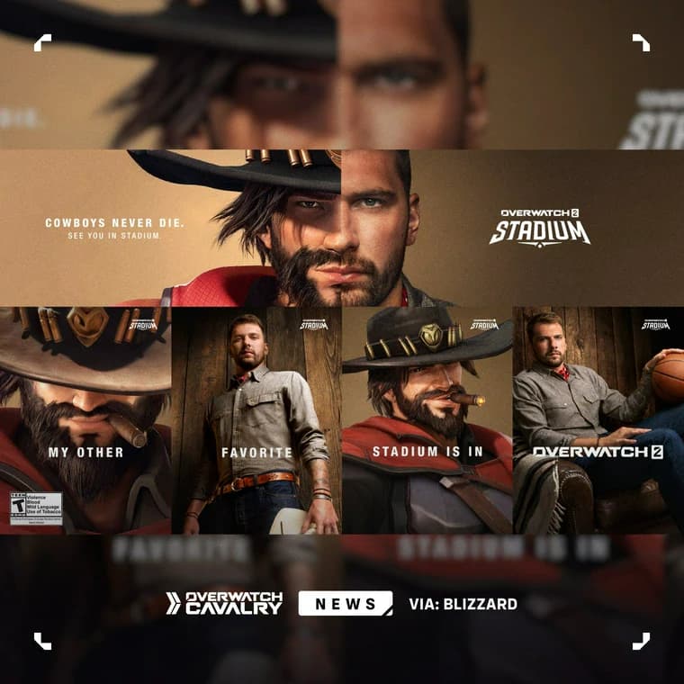 More photos of Luka Doncic x Overwatch. Credits: Overwatch (@playoverwatch) on Instagram