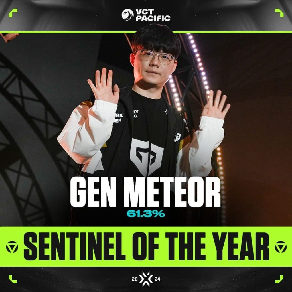 Meteor wins VCT Pacific Sentinel of the Year Award 2024