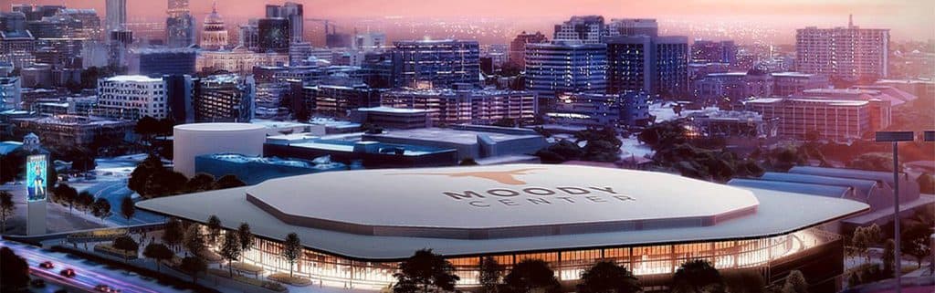 The Moody Center Arena. Credits.