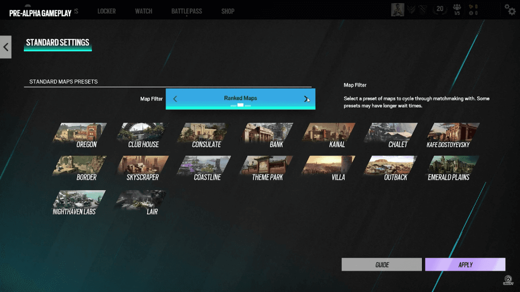 New Map Filters for Standard (Image Source: Ubisoft)