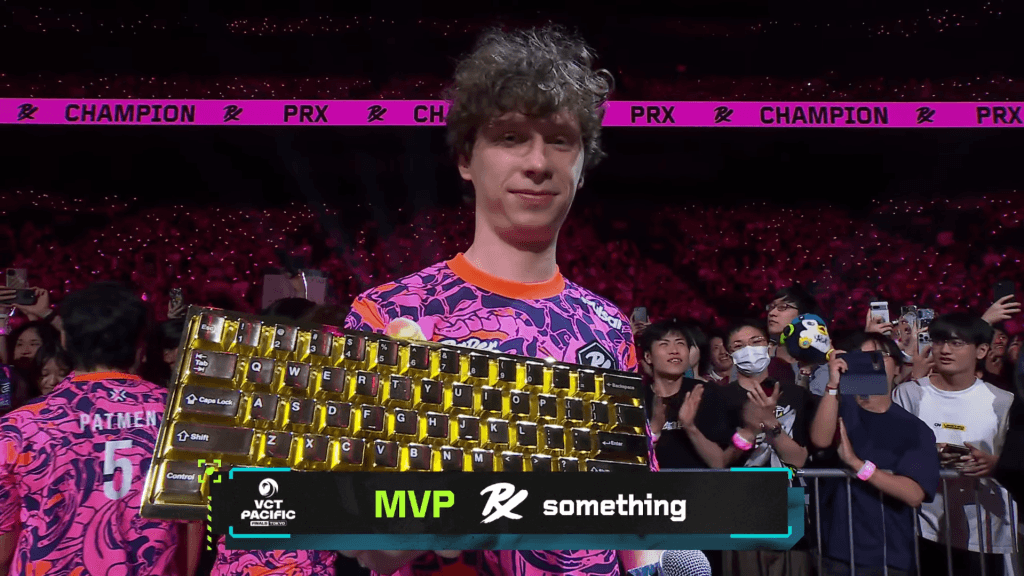 PRX something awarded a gold keyboard for claiming the Grand Finals MVP